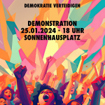Demonstation: Haltung zeigen gegen Faschismus, Demokratie verteidigen