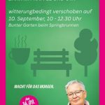Gespäche auf der Grünen Bank mit Kaffee und Uta