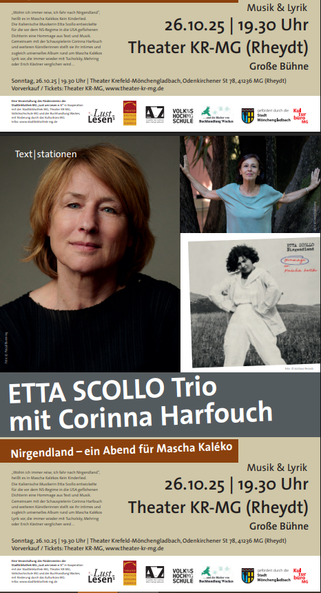 ETTA SCOLLO TRIO & CORINNA HARFOUCH - Ein Abend für Mascha Kaléko