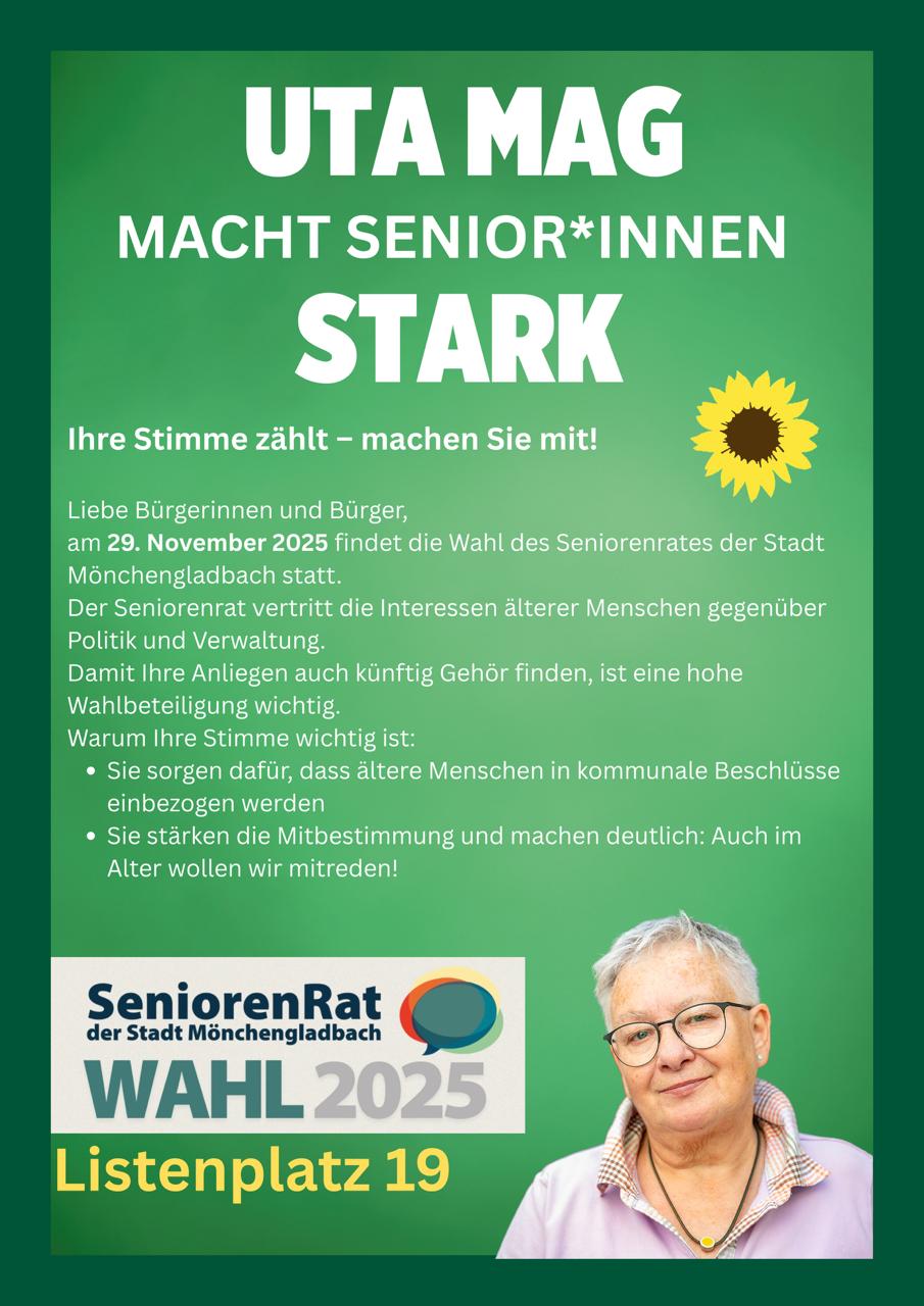 Uta Mag: Lernt mich kennen am Stand des Seniorenrats