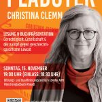 „Ein ungehaltenes Plädoyer“ – Lesung mit Christina Clemm